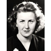 32. Eva Braun (1912-1945): Esposa de Adolf Hitler: Comenzó su relación con Hitler en la década de 1930 y se casaron en el búnker de Berlín poco antes de su suicidio conjunto en abril de 1945.